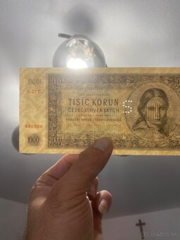 Predam bankovku 1000čsr 1945 perforácia S - 5