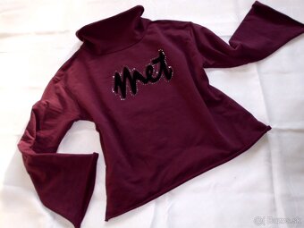 Met dámska mikina baklažánová  M-L - 5