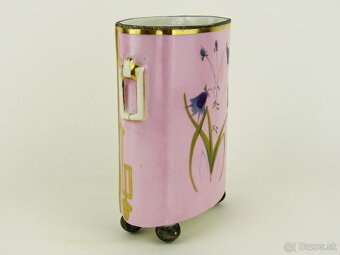 Starožitná Porcelánová Váza - Zátišíe Kvetov - 5