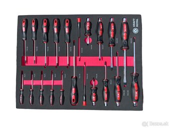 Dielenský vozík s náradím 7+1 zásuviek +1 kľúč Nm - 5