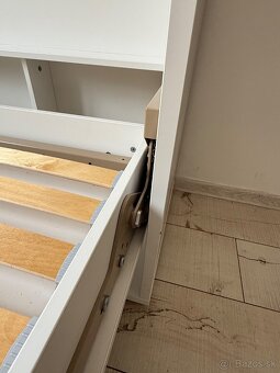🛏️ Výklopná posteľ do steny (skriňová) – biela, lesklá - 5