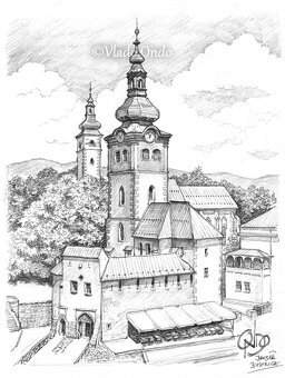 Kresby - Praha, Bratislava, Banská Štiavnica, Kremnica... - 5