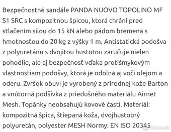 Nové bezpečnostné sandále Panda - 5