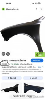 Predné blatníky Škoda Octavia II (predfacelift). - 5