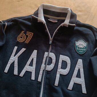 Vintage Kappa čierna mikina na zips retro XL - 5