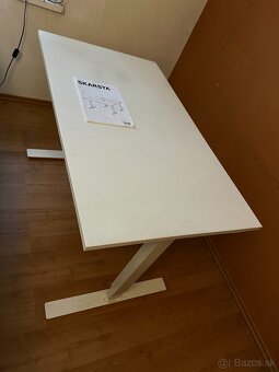 Ikea Skarsta - stôl, nastaviteľná výška, biela, 120x70 cm - 5
