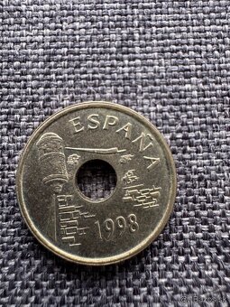 Španielsko - Ptas 50 (1997) + Ptas 25 (1998) + Ptas 5 : 3 ks - 5