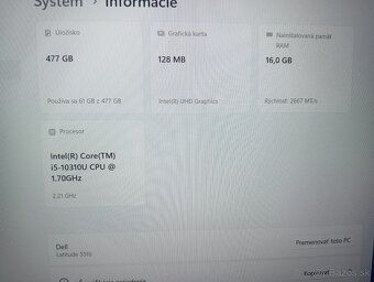 dotykový Dell latitude 5510 , Intel® Core™i5 , 16gb ram ,ssd - 5