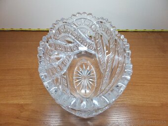 Retro luxusní křišťálová oválná broušená mísa. - 5