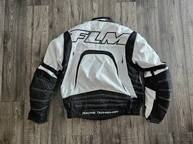 Motorkárska bunda bielo čierna - 5