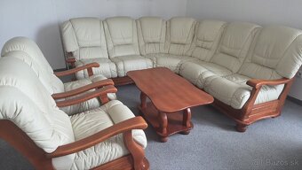 Koženna rohova sedacia suprava - 5