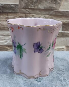 Růžový porcelán, hrníček Chodov - 5
