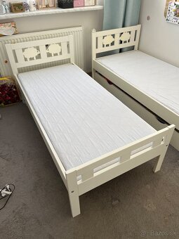 Detska postel 2x IKEA KRITTER + Rost + Kvalitny matrac - 5
