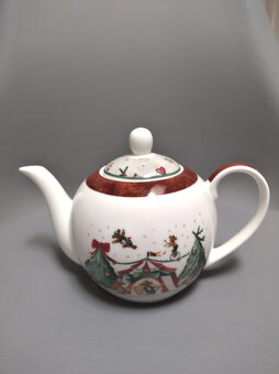 porcelanova vianocna kanvica s krabicou - 5