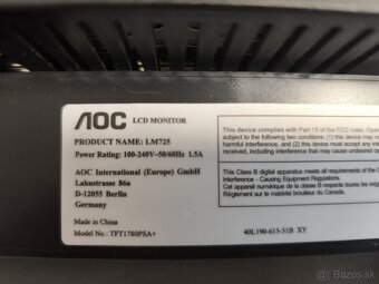 Predám 17" LCD monitor AOC - 5