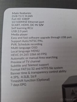 Predam tuner DVB T2 DVB C OPTICUM NYTRO BOX H1 - 5