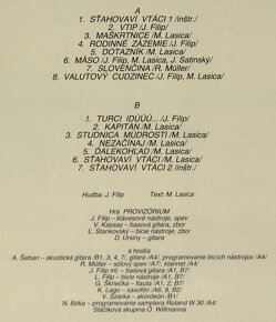 STAHOVAVI VTACI LP prve vydanie 1990 - 5