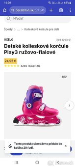 Kolieskové detské korčule veľ. 28-30 OXELO PLAY 3 - 5