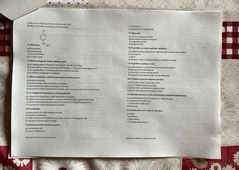 Medicína prijímačky testy z chémie LF UK BA Bratislava - 5