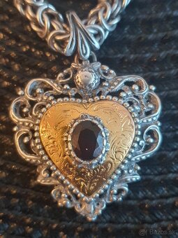 strieborný vintage náhrdelník - 5