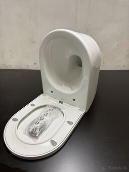 WC závesné SAT Brevis vrátane dosky softclose, zadný odpad - 5