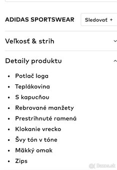 Mikina Adidas s kapucou biela - 5