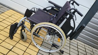 invalidny vozík XL 57cm pre širšie ťažšie postavy do 170kg - 5