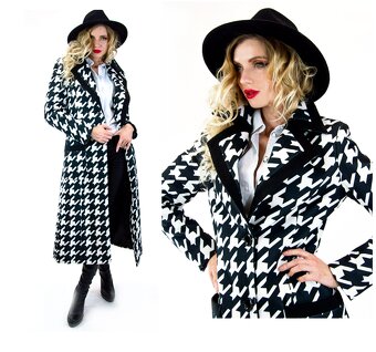 Nový kabát kohútia stopa v.38/40 - 5