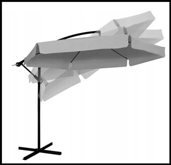 záhradný slnečník 3,5m oceľový - 5