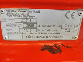 KUBOTA U27-4 - 5