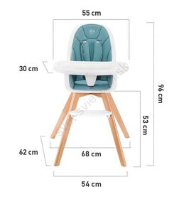 KINDERKRAFT - Detská jedálenská stolička 2v1 TIXI PC:109 - 5