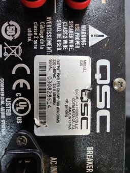 QSC GX5 – profi výkonový zosilňovač, plne funkčný - 5