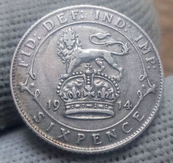 Strieborné 6 pence. - 5