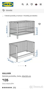 Detská postieľka IKEA GULLIVER+ matrac IKEA KRUMMELUR - 5
