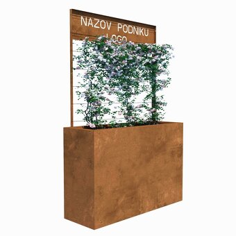 Kvetináč Corten - Vyvyseny zahon - 5