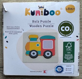 Drevené puzzle Kuniboo vláčik za 2eur - 5
