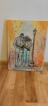 Ručné maľované obrazy na plátne - 5