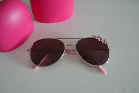 Štýlové dievčenské slnečné okuliare pilotky s ozdobou - 5
