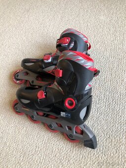 Detské kolieskové korčule Oxelo, nastaviteľná veľkosť 34-36 - 5