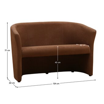 Kozenkove kreslo hnede, top stav - 5