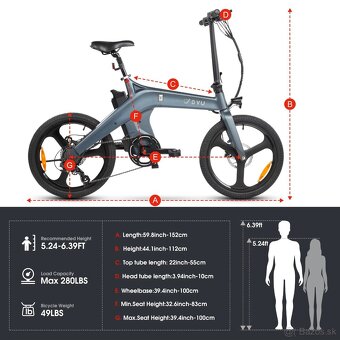 🟢 Predám nový elektrický bicykel DYU T1 - 5
