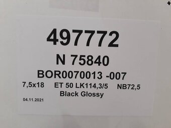 Mazda 3, 5, 6 CX3, CX5 alu disky 5x114,3 R18 ET50 - 5
