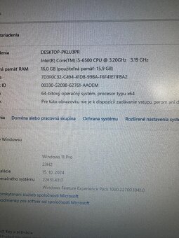 Počítač HP.Intel i5-6500 4x3,20GHz.16gb ram.256G SSD+500HDD - 5