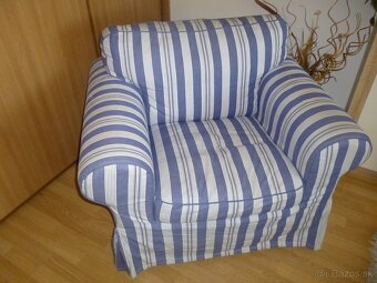 Sedacka 3miestna a kreslo IKEA - 5