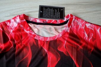 Elastické čierno červené tričko, v. L/XL/XXL - 5