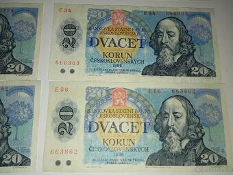 BANKOVKY 20 KČS 1988 OBĚ VYDANÉ SÉRIE - 5