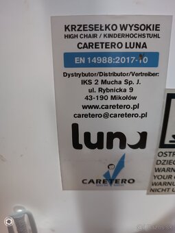 Predám detskú stoličku Caretero Luna - 5