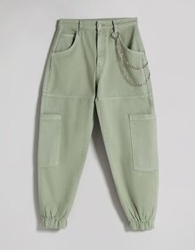 Vojenské nohavice s retiazkou Bershka 36 nové - 5