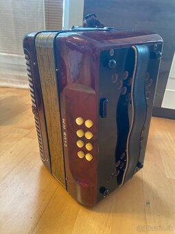 Heligonka Hohner Club lllM CF 3hlas + registre + kufor - 5