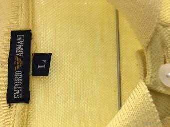 EMPORIO ARMANI pánske polotricko žlté L/ XL - 5